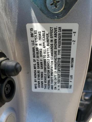 2015 HONDA CIVIC SE - 19XFB2F73FE297219
