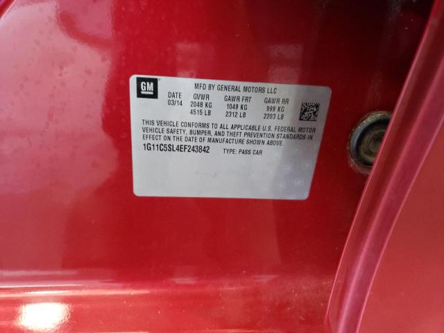2014 Chevrolet Malibu 1Lt VIN: 1G11C5SL4EF243842 Lot: 59472274