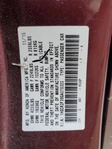 1HGCR2F39GA075320 2016 HONDA ACCORD - Image 12