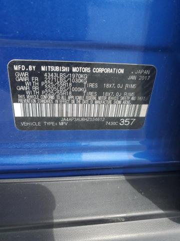 2017 MITSUBISHI OUTLANDER - JA4AP3AU6HZ034612