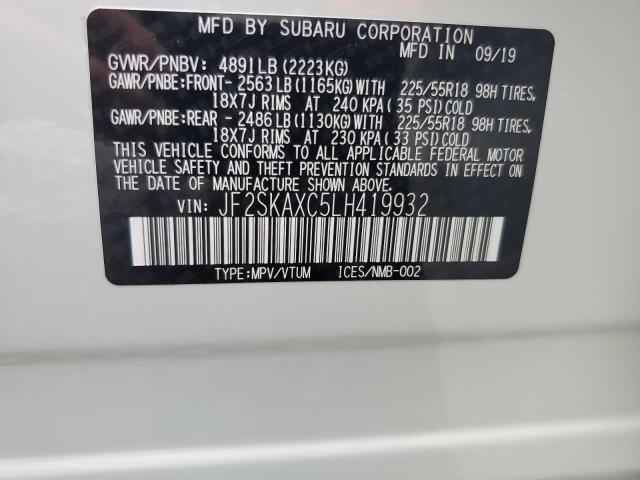 2020 Subaru Forester Touring VIN: JF2SKAXC5LH419932 Lot: 58338324