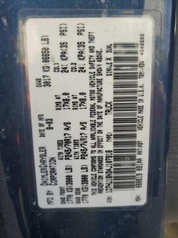 2004 Dodge Ram 1500 St VIN: 1D7HU18N34J107918 Lot: 58035984