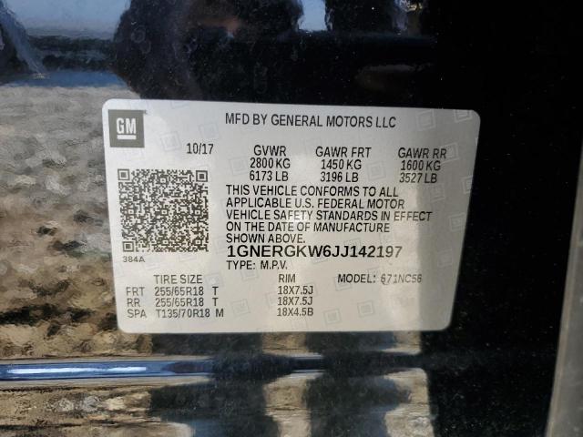 2018 Chevrolet Traverse Lt VIN: 1GNERGKW6JJ142197 Lot: 57265474