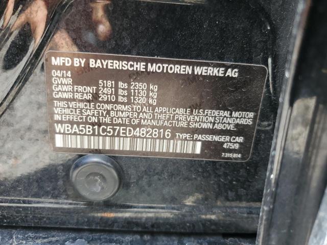 VIN WBA5B1C57ED482816 2014 BMW 5 Series, 535 I no.12