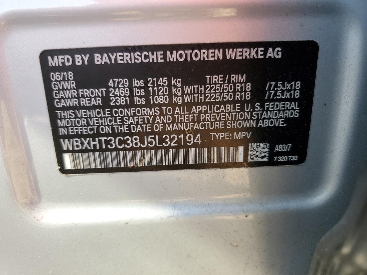 WBXHT3C38J5L32194 2018 BMW X1 xDrive28I