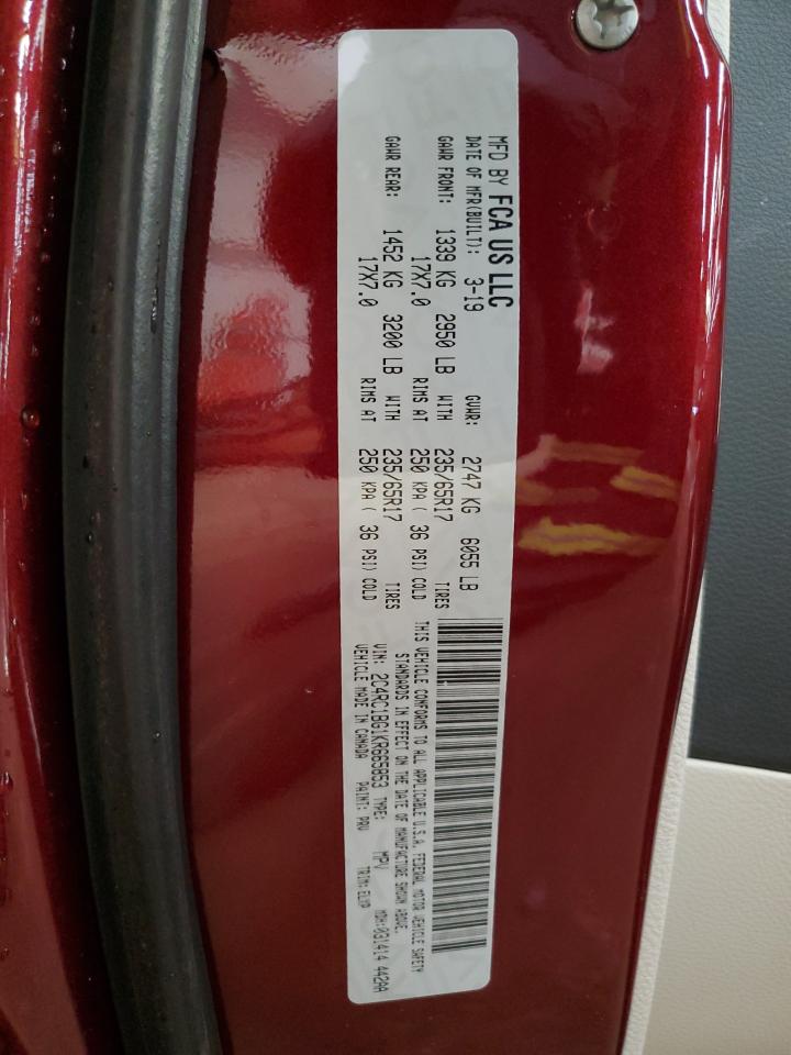 2C4RC1BG1KR665853 2019 Chrysler Pacifica Touring L