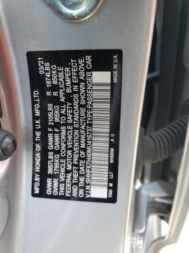 SHHFK7H40MU416737 2021 Honda Civic Sport SHHFK7H40MU416737 2021 Honda Civic Sport