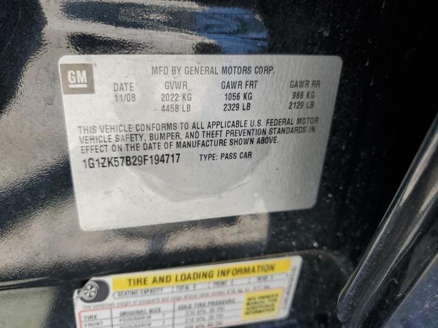 2009 Chevrolet Malibu Ltz VIN: 1G1ZK57B29F194717 Lot: 58277624