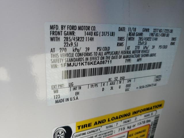 2019 Ford Expedition Limited VIN: 1FMJU1KT6KEA08711 Lot: 59171724