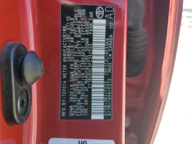 2015 TOYOTA COROLLA L - 2T1BURHEXFC342555