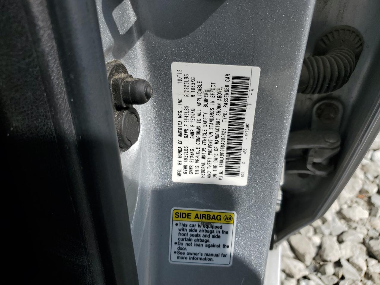 19UUA9F55DA000826 2013 Acura Tl Tech