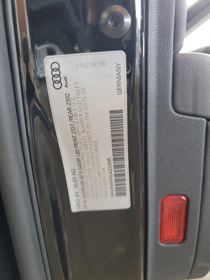 WAUKMAF48JA233565 2018 Audi A4 Premium