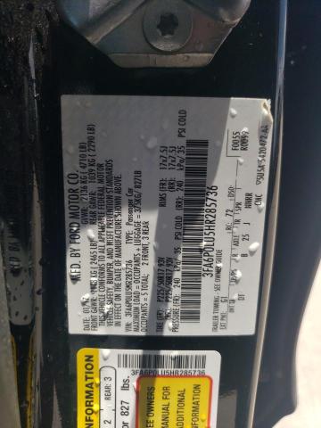 VIN 3FA6P0LU5HR285736 2017 Ford Fusion, Se Hybrid no.12