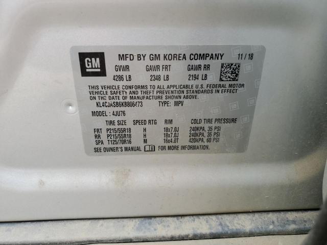 2019 Buick Encore Preferred VIN: KL4CJASB6KB806473 Lot: 57705444