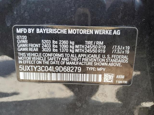 VIN 5UXTY3C04L9D68279 2020 BMW X3, Sdrive30I no.13