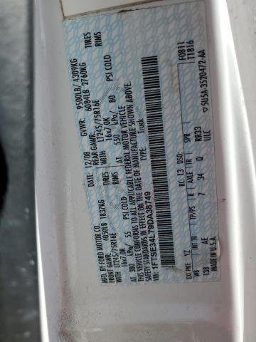 2009 Ford Econoline E350 Super Duty Van VIN: 1FTSE34L79DA38749 Lot: 61107424