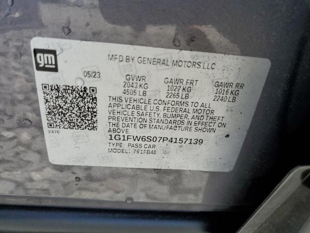 2023 Chevrolet Bolt Ev 1Lt VIN: 1G1FW6S07P4157139 Lot: 59247164