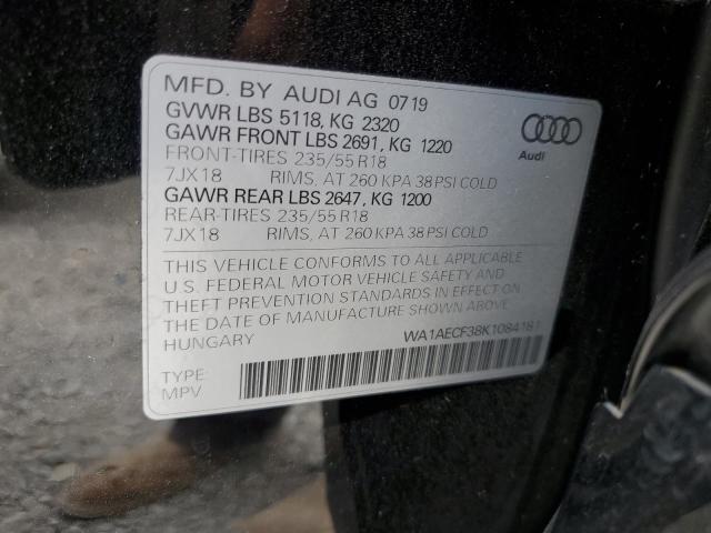 2019 Audi Q3 Premium VIN: WA1AECF38K1084181 Lot: 61204124