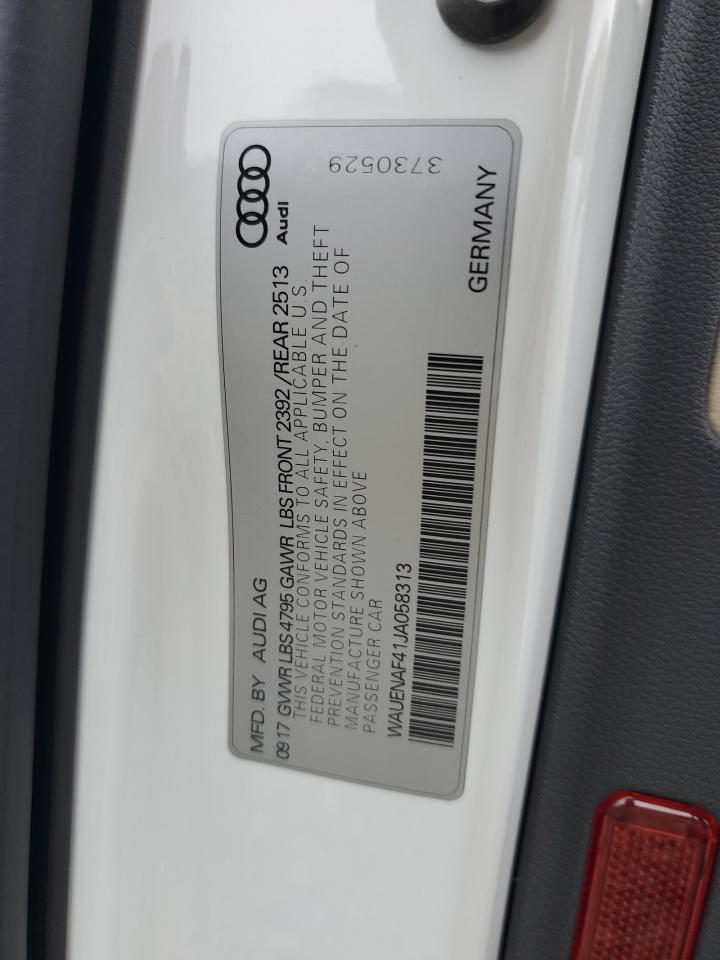 WAUENAF41JA058313 2018 Audi A4 Premium Plus