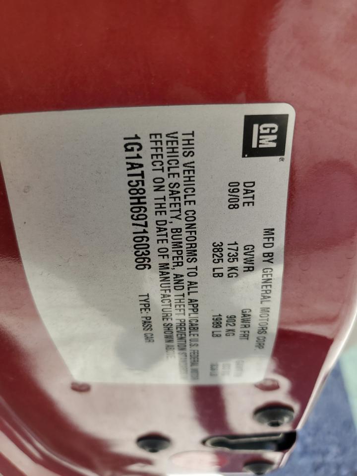 1G1AT58H697160366 2009 Chevrolet Cobalt Lt