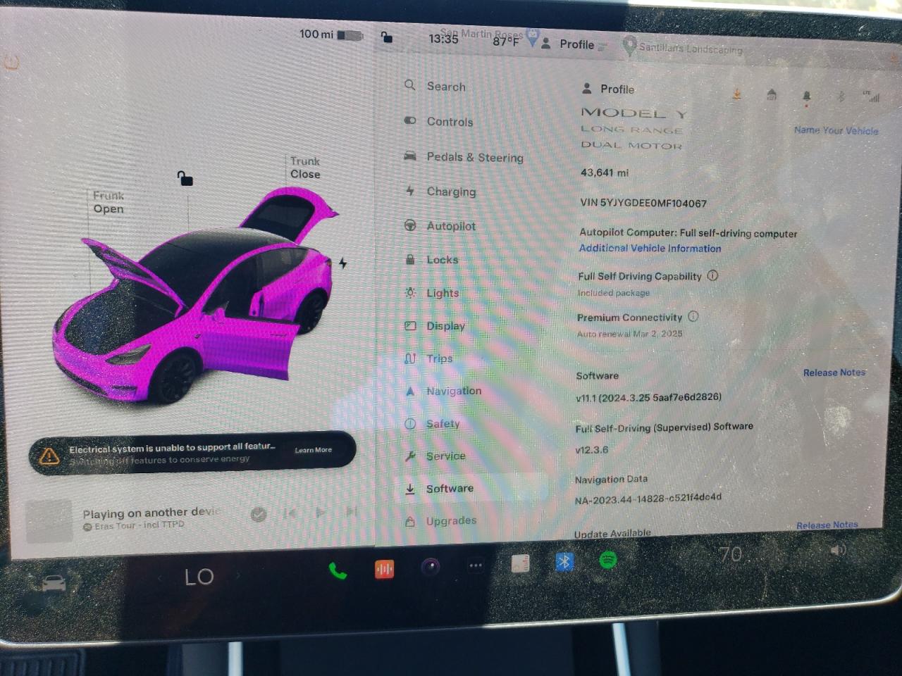 2021 Tesla Model Y vin: 5YJYGDEE0MF104067