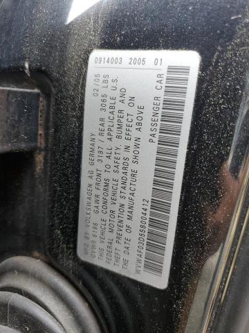 2005 Volkswagen Phaeton 4.2 VIN: WVWAF03D558004412 Lot: 58949784