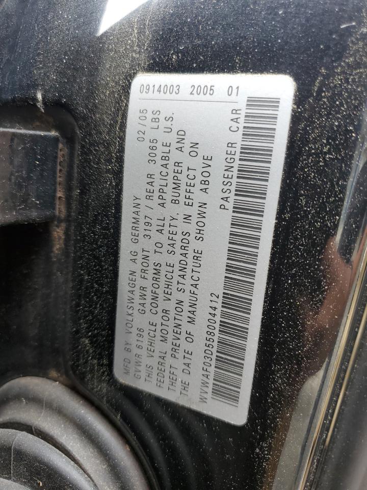 WVWAF03D558004412 2005 Volkswagen Phaeton 4.2