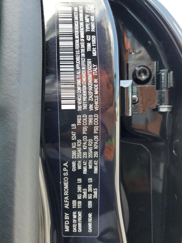 ZASPAKBN8M7D02561 2021 Alfa Romeo Stelvio Ti