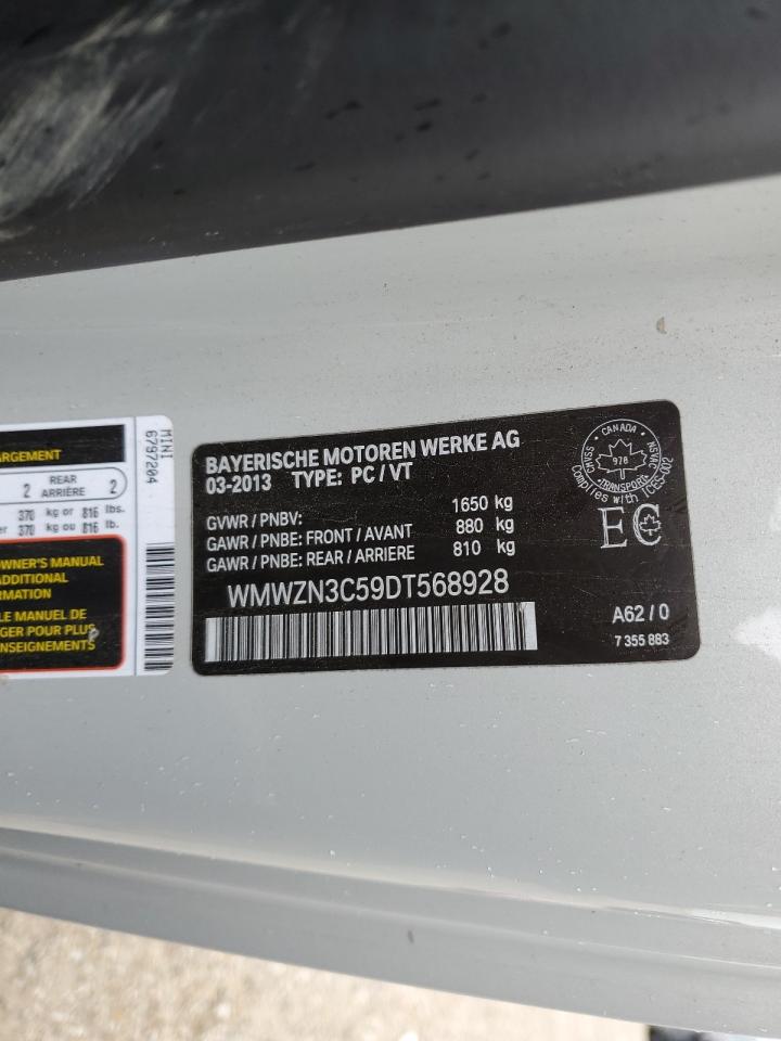 WMWZN3C59DT568928 2013 Mini Cooper
