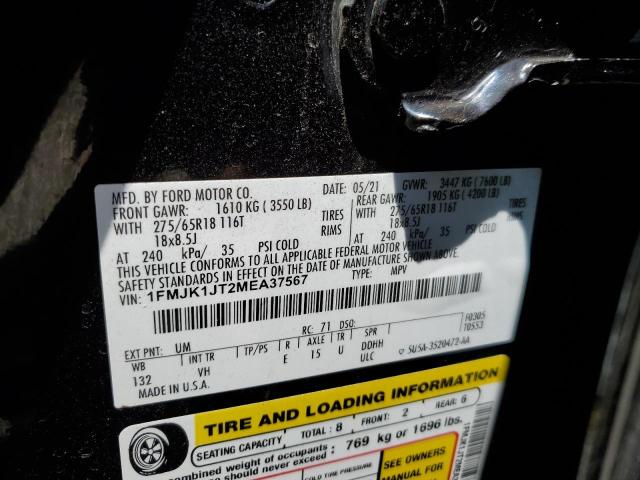 2021 Ford Expedition Max Xlt VIN: 1FMJK1JT2MEA37567 Lot: 58473704