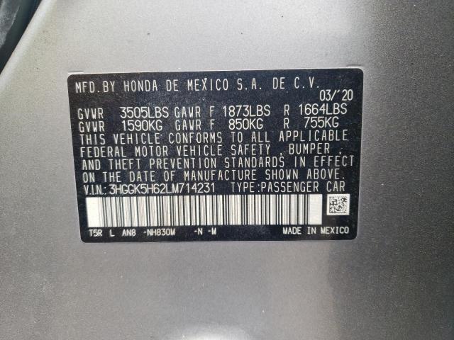 2020 HONDA FIT SPORT - 3HGGK5H62LM714231