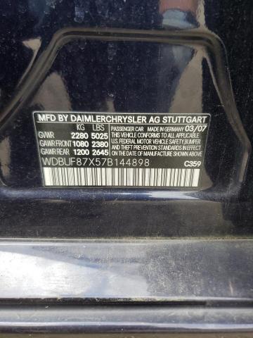 2007 Mercedes-Benz E 350 4Matic VIN: WDBUF87X57B144898 Lot: 58557984