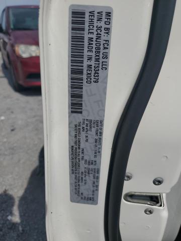 2021 Jeep Compass Latitude VIN: 3C4NJDBBXMT534379 Lot: 60684694