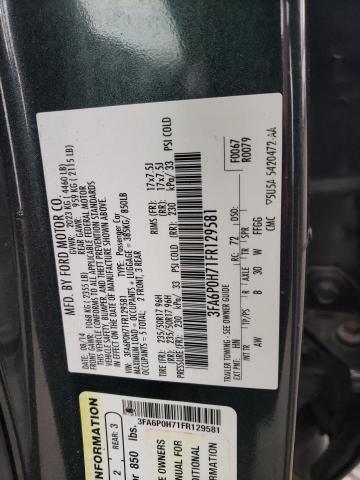 3FA6P0H71FR129581 2015 FORD FUSION - Image 12