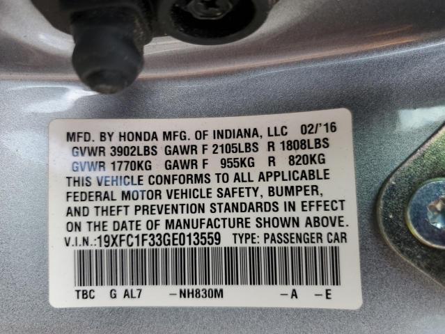 2016 HONDA CIVIC EX - 19XFC1F33GE013559