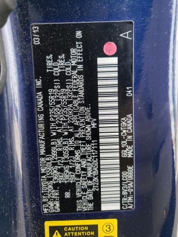 2013 Lexus Rx 350 VIN: 2T2ZK1BA5DC117111 Lot: 59175314