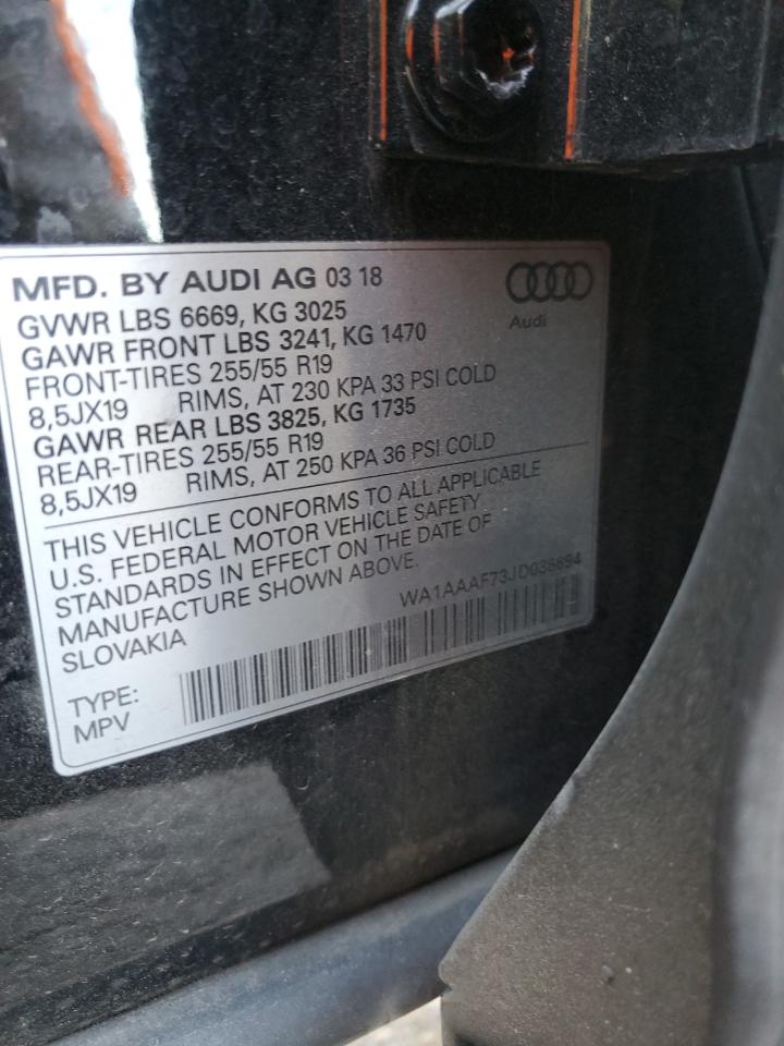 WA1AAAF73JD036894 2018 Audi Q7 Premium