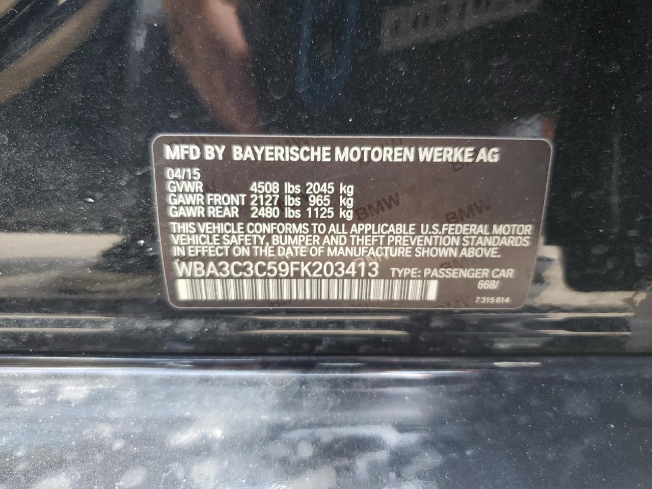 WBA3C3C59FK203413 2015 BMW 320 I xDrive