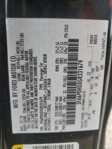 VIN 3FA6P0HDXGR331679 2016 Ford Fusion, SE no.12