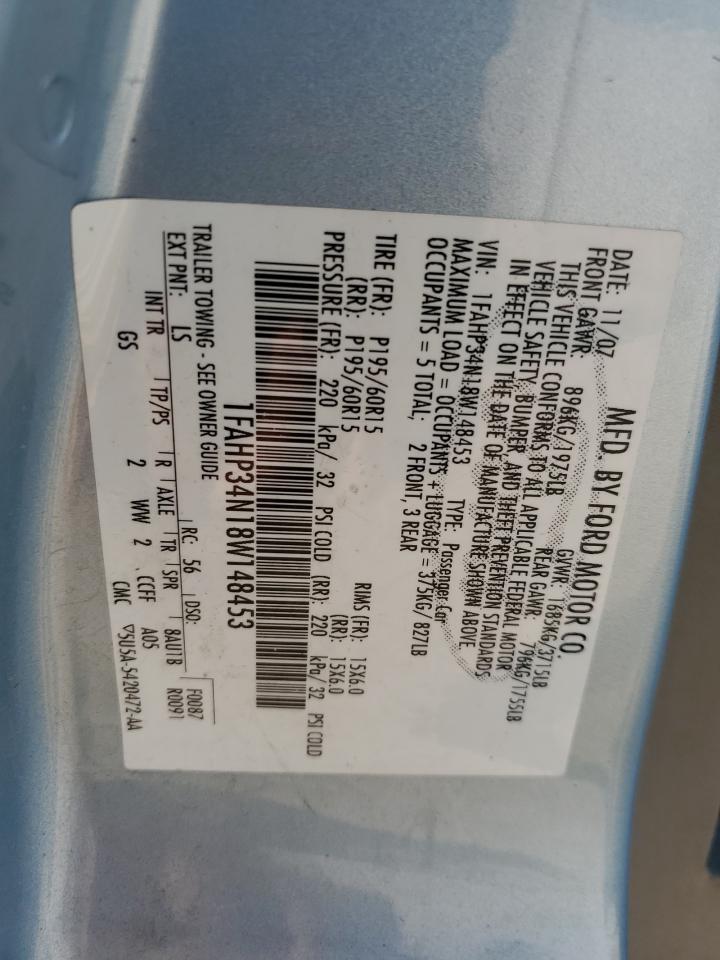 1FAHP34N18W148453 2008 Ford Focus S/Se