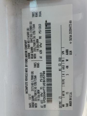 2018 Ford F450 Super Duty VIN: 1FD0X4HT7JEB35798 Lot: 57618214