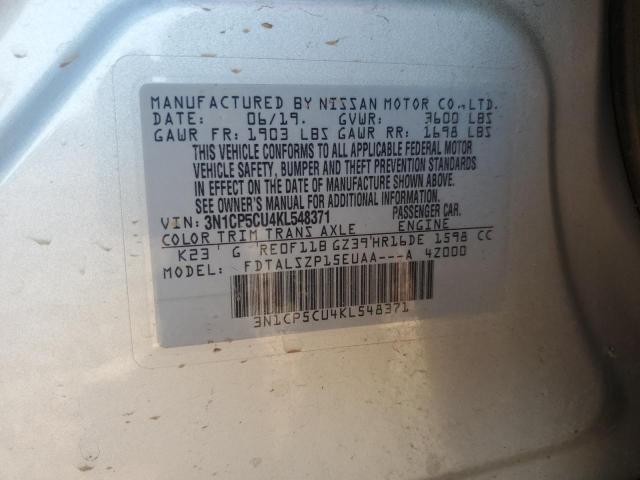 2019 NISSAN KICKS S - 3N1CP5CU4KL548371