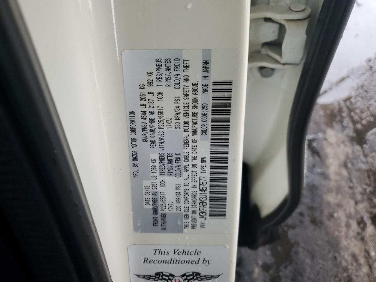 JM3KFABM3J1457577 2018 Mazda Cx-5 Sport