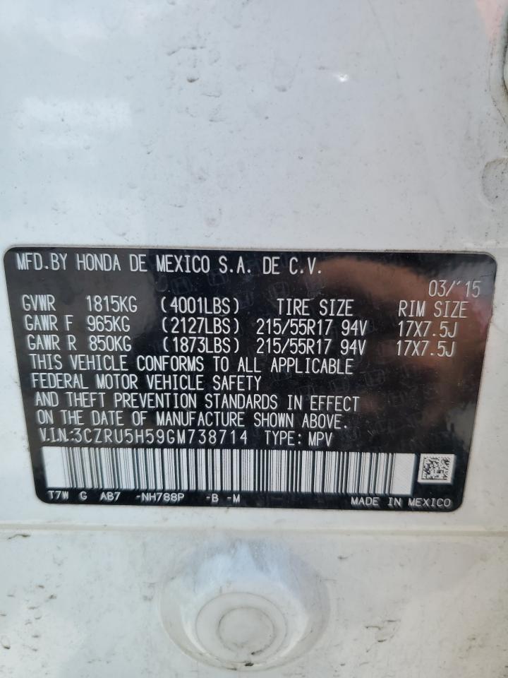 3CZRU5H59GM738714 2016 Honda Hr-V Ex