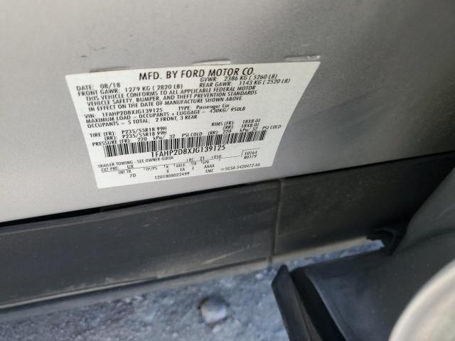 2018 Ford Taurus Se VIN: 1FAHP2D8XJG139125 Lot: 57615534