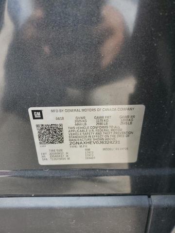 2018 Chevrolet Equinox Ls VIN: 2GNAXHEV0J6324231 Lot: 58348884