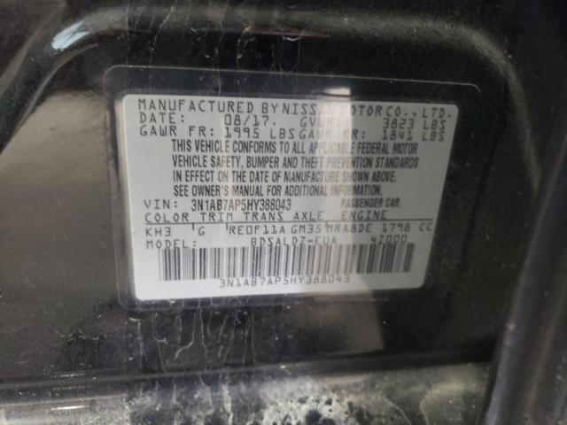 2017 Nissan Sentra S VIN: 3N1AB7AP5HY388043 Lot: 60844294