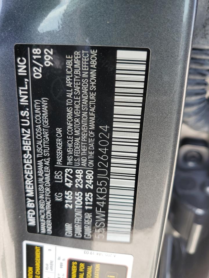 55SWF4KB5JU264024 2018 Mercedes-Benz C 300 4Matic
