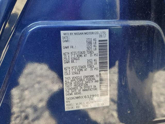 2018 Nissan Pathfinder S VIN: 5N1DR2MM9JC612998 Lot: 60571594