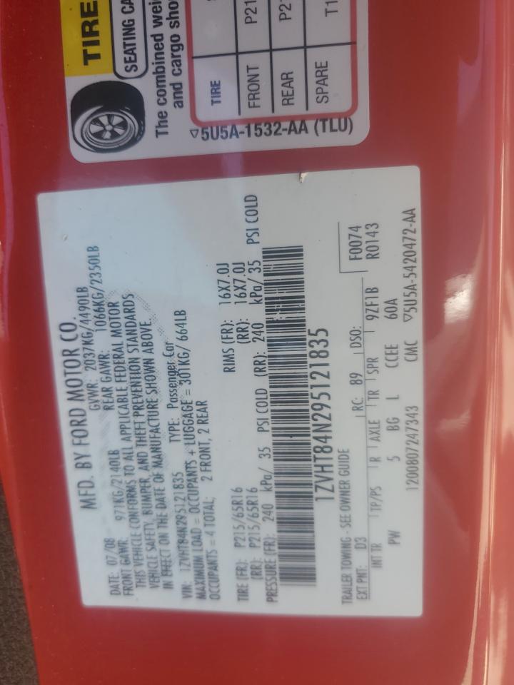 1ZVHT84N295121835 2009 Ford Mustang